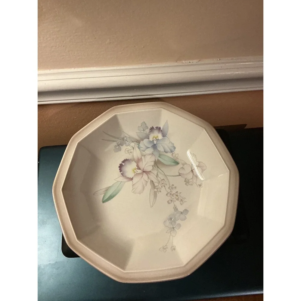 Mikasa Nature's Garden Orchids DA 901 Serving Bowl Oven/Micro Safe Japan Retired